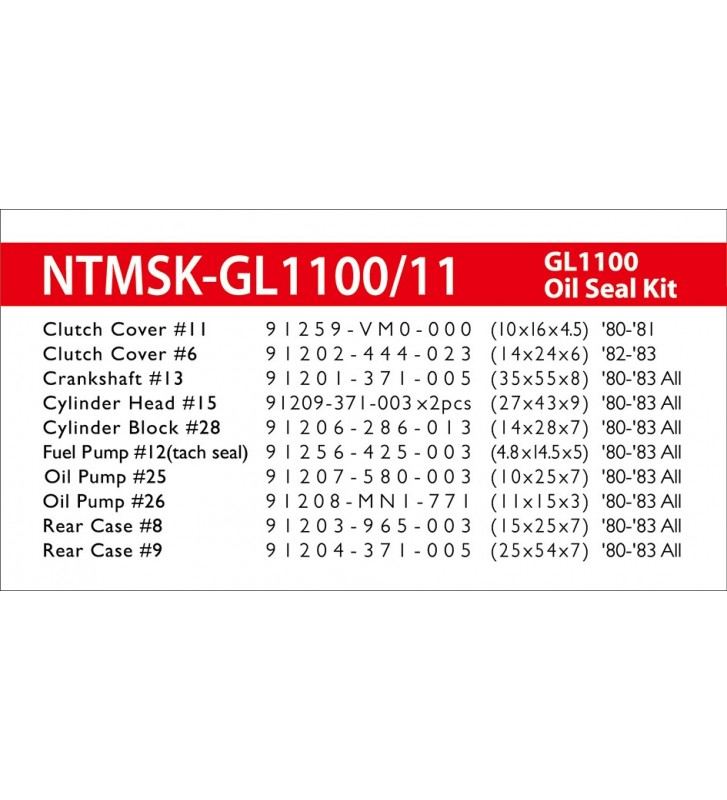 Honda GL1000 oil seal kit